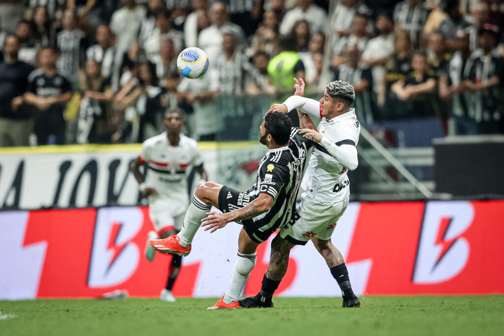 Lance de Atlético-MG x São Paulo. Foto: Pedro Souza/Atlético