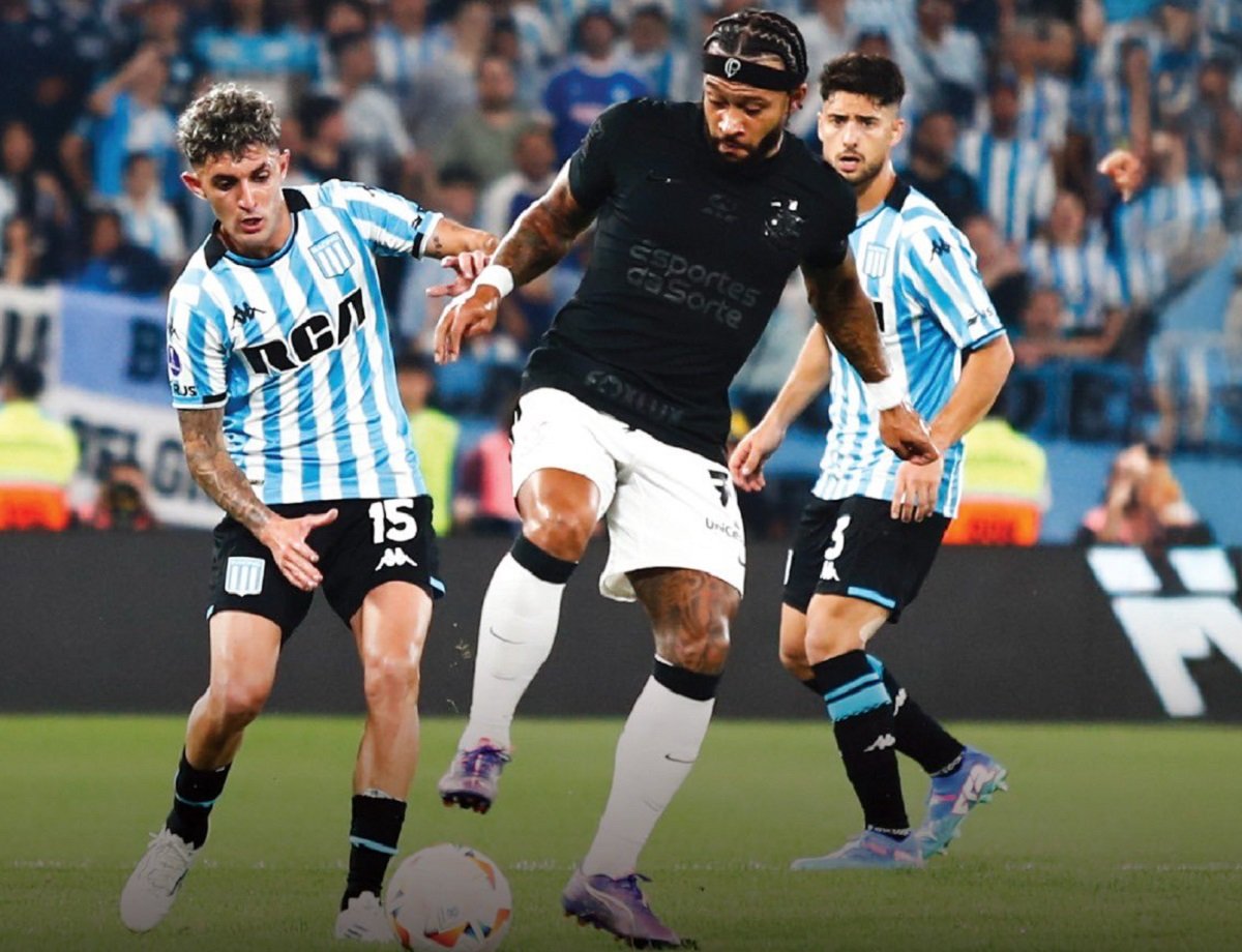 Lance do jogo entre Racing x Corinthians. Imagem: Twitter Racing