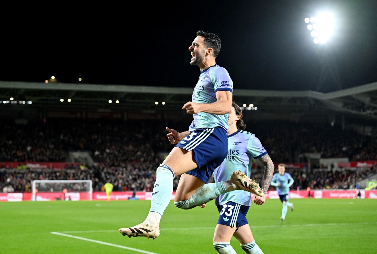 Lance do jogo entre Brentford x Arsenal. Imagem: Divulgação Arsenal