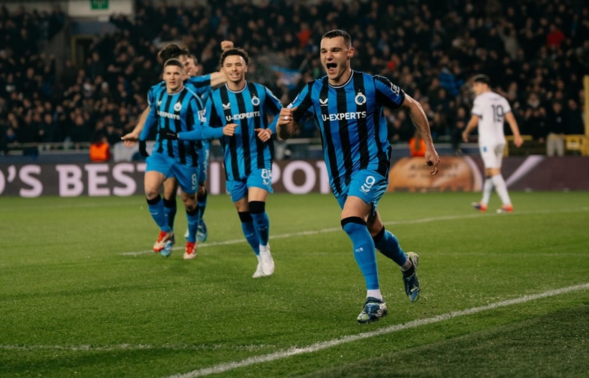 Onde assistir Atalanta x Club Brugge ao vivo - Liga dos Campeões nesta terça-feira (18/02/2025). Imagem: Divulgação Club Brugge