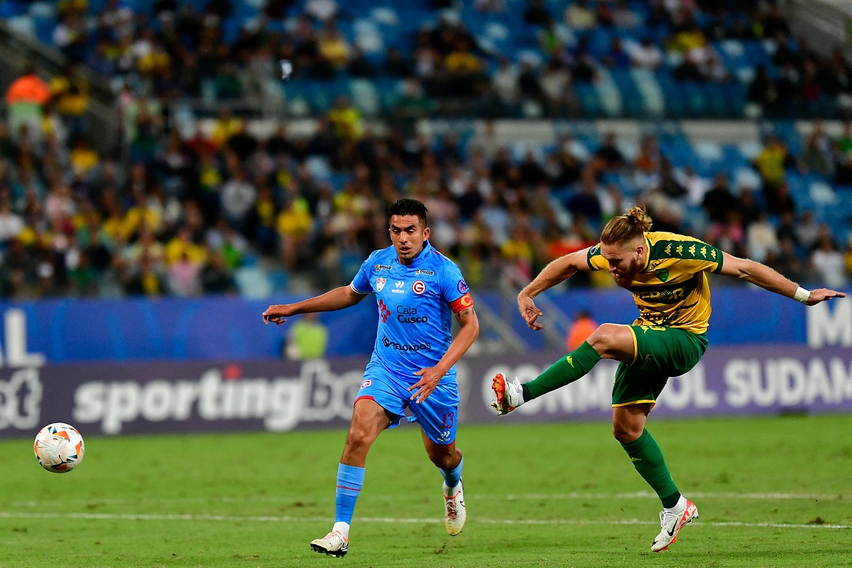 Lance de Cuiabá x Deportivo Garcilaso. Foto: Divulgação Conmebol