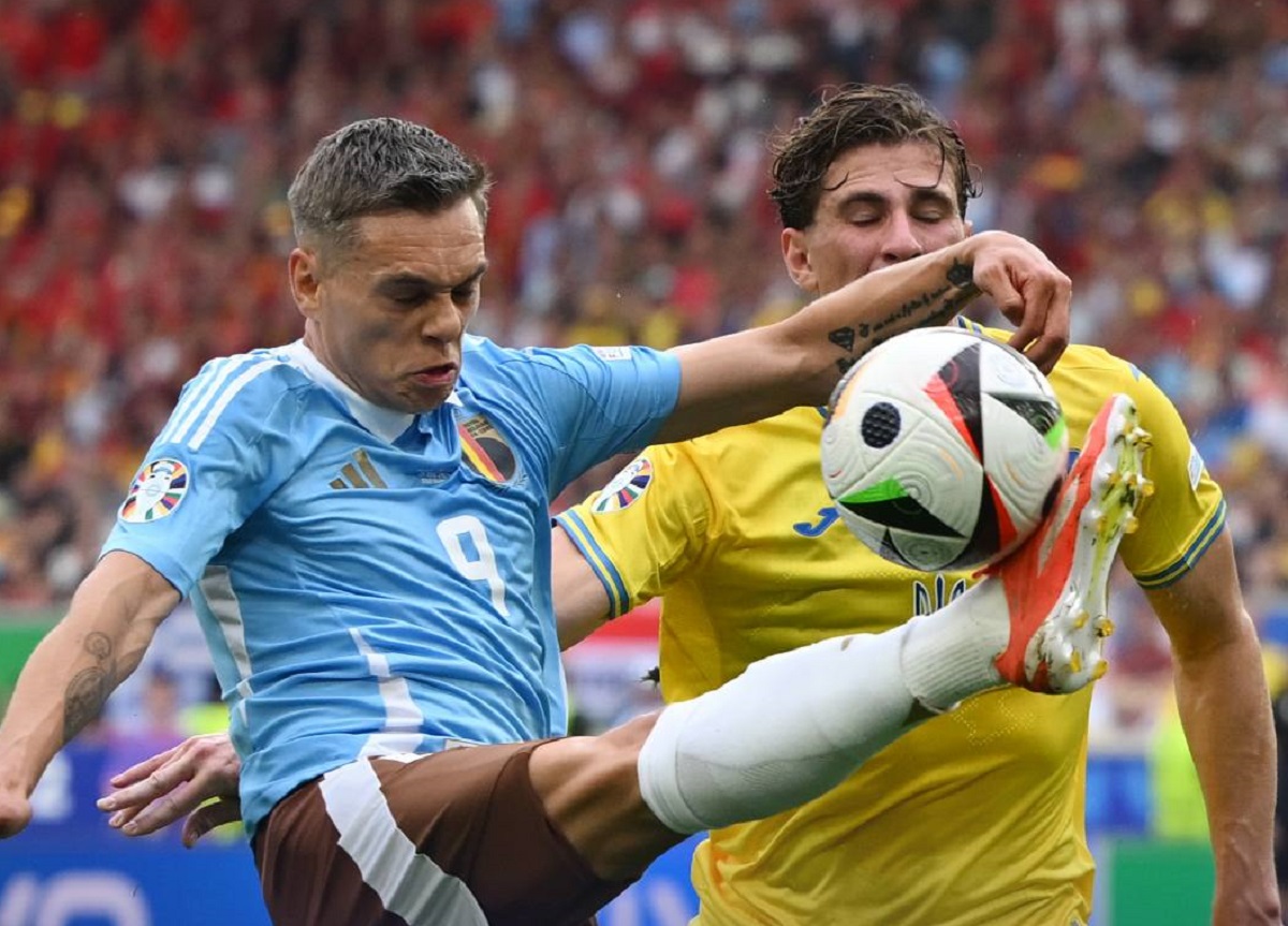 Lance de Ucrânia x Bélgica. Foto: Uefa