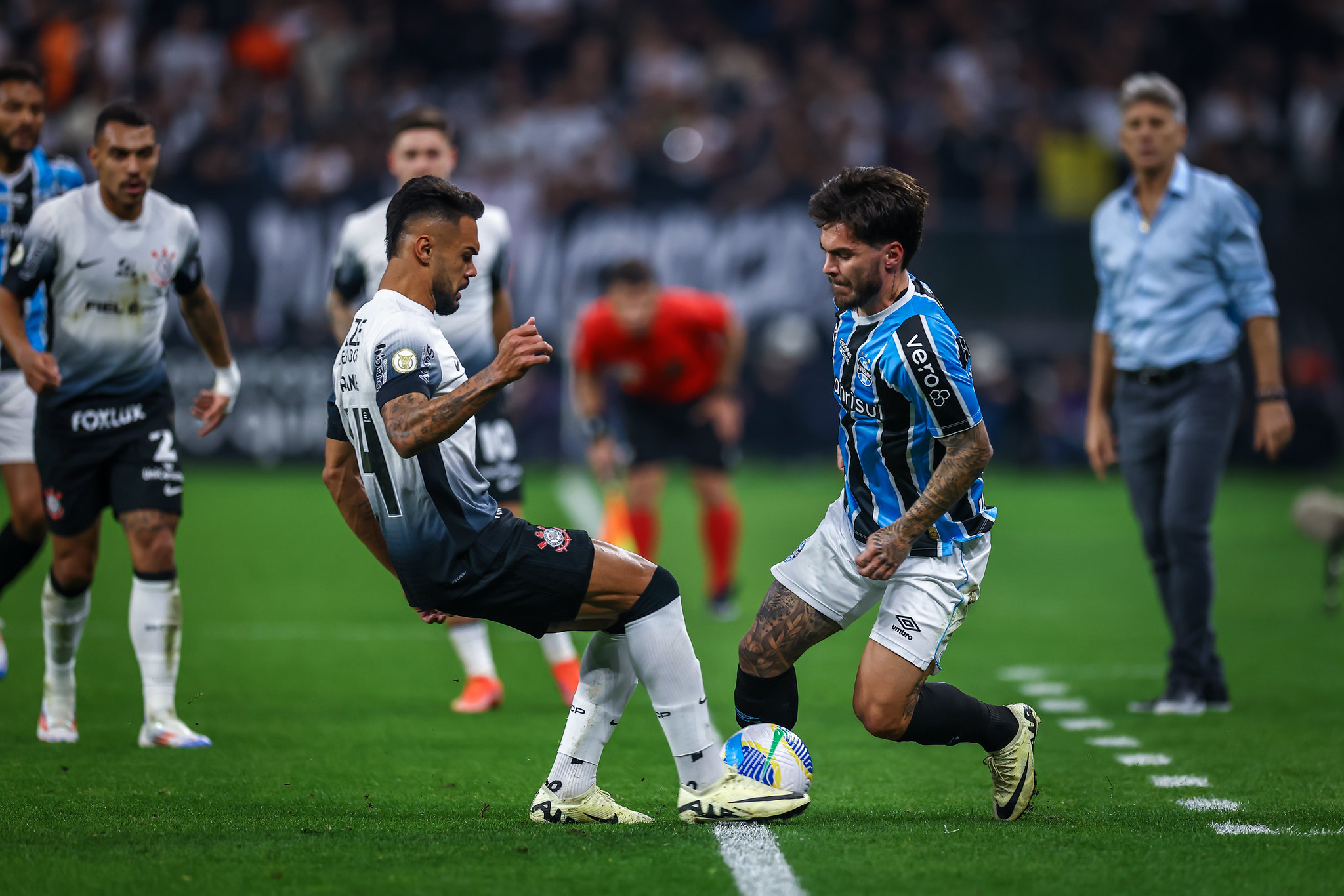 Onde assistir Grêmio x Corinthians ao vivo - Copa do Brasil nesta quarta-feira (07/08/2024). Foto: Lucas Uebel/GFBPA