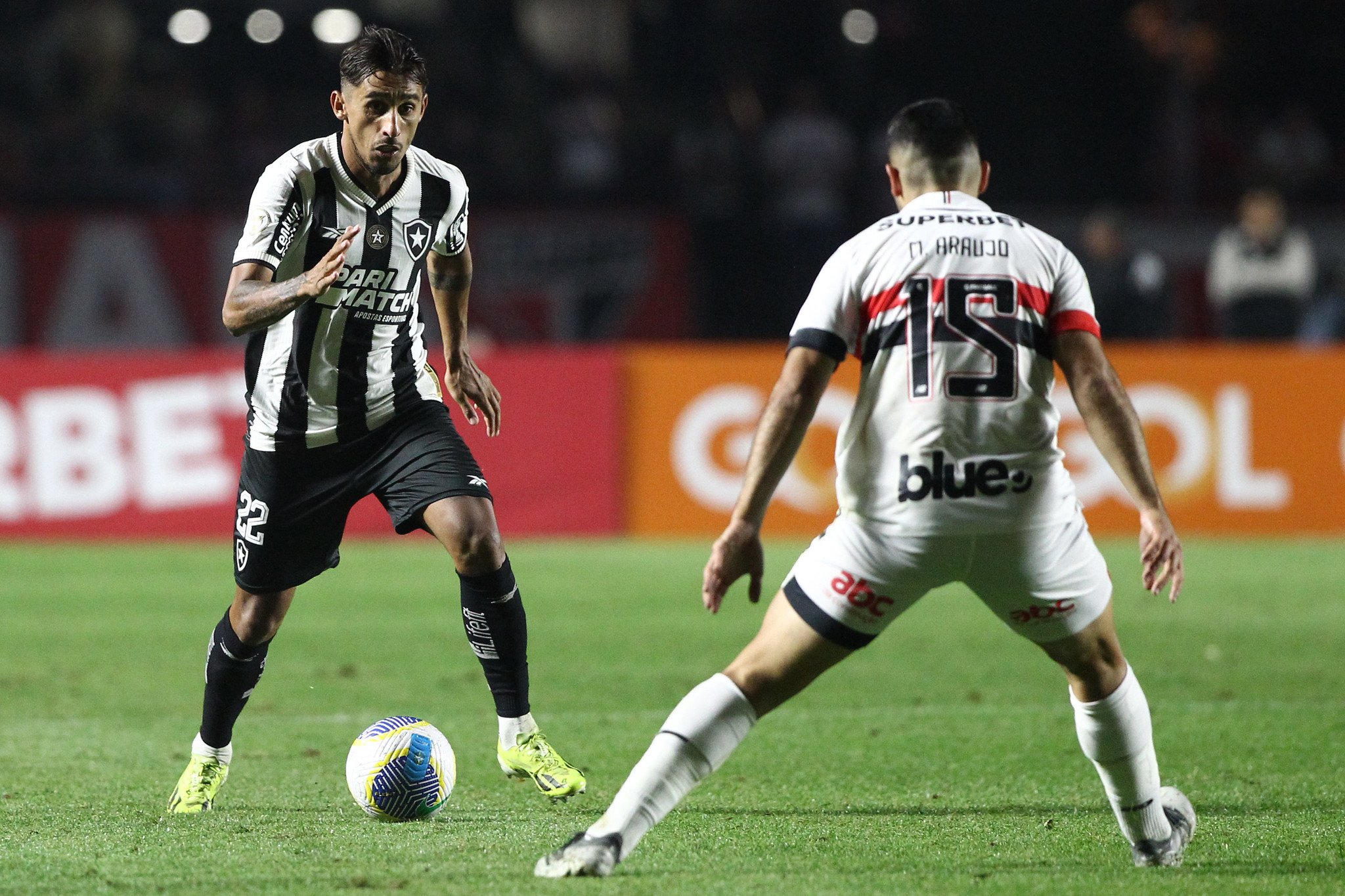 Onde assistir Botafogo x São Paulo ao vivo - Libertadores nesta quarta-feira (18/09/2024). Imagem: Vitor Silva/BFR