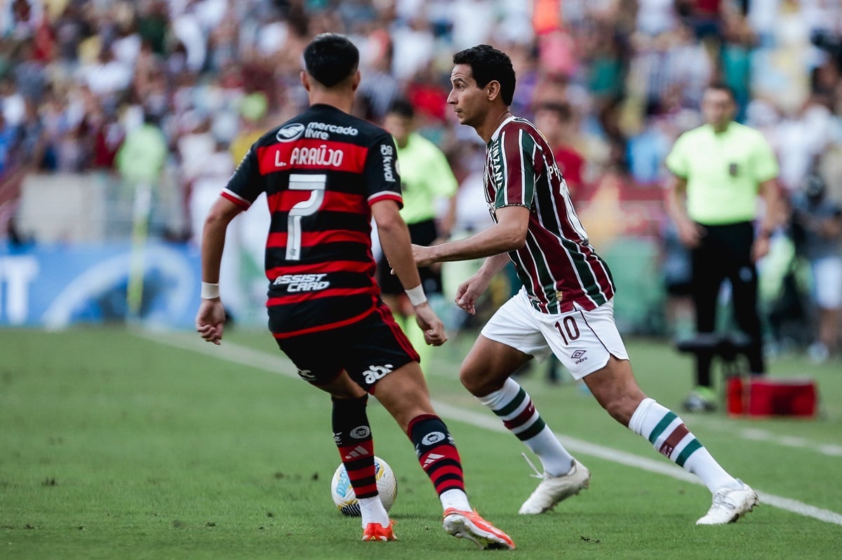 Onde assistir Flamengo x Fluminense ao vivo - Brasileirão nesta quinta-feira (17/10/2024). Imagem: Lucas Merçon/FFC