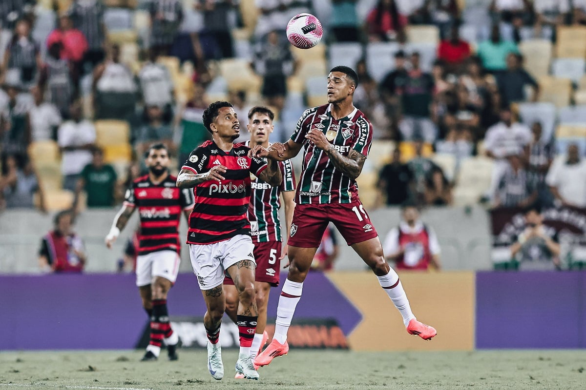 Lance de Flamengo x Fluminense. Imagem: Lucas Merçon/FFC