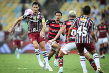 Lance de Flamengo x Fluminense. Imagem: Lucas Merçon/FFC