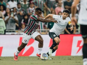 Lance de Fluminense x Grêmio. Imagem: Lucas Merçon/FFC