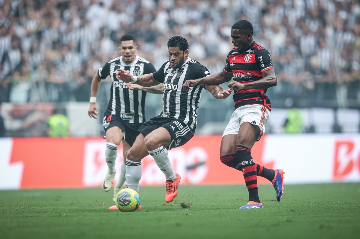 Onde assistir Flamengo x Atlético-MG ao vivo - Brasileirão nesta quarta-feira (13/11/2024). Imagem: Pedro Souza/Atlético