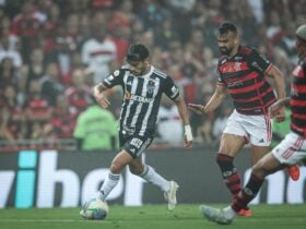 Lance de Flamengo x Atlético-MG. Imagem: Pedro Souza/Atlético