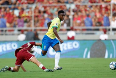 Lance de Brasil x Venezuela. Imagem: Rafael Ribeiro/CBF