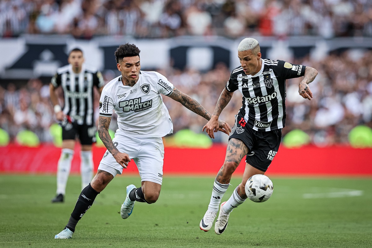 Lance de Atlético-MG x Botafogo pela Libertadores. Imagem: Pedro Souza/Atlético