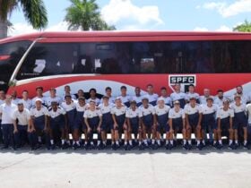 Jogadores do São Paulo que irão disputar a Copinha. Imagem: Guilherme Degang