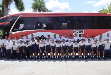 Jogadores do São Paulo que irão disputar a Copinha. Imagem: Guilherme Degang